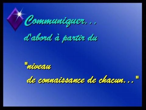 Communiquer Niveau de connaissance